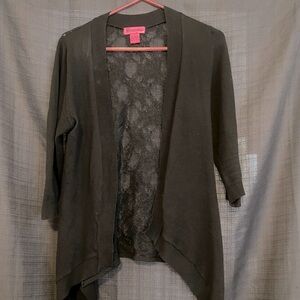 Women’s black sweater with lace